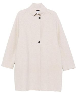 Harris Wharf London Wool Single-Breasted Coat - White