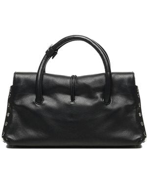 Zanellato Dotta Saeta Small Leather Handbag - Black