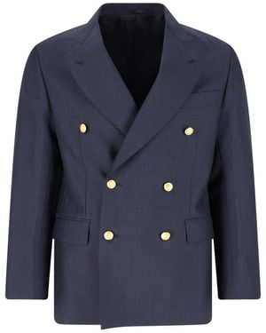 Kaptain Sunshine Double-Breasted Blazer - Blue