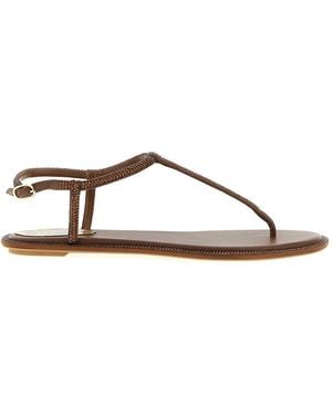 Rene Caovilla Diana Sandals - Brown