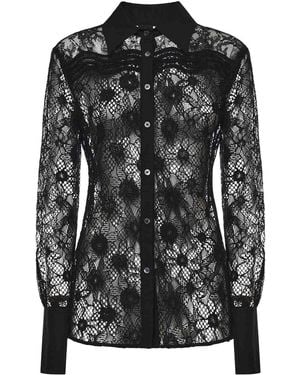 Pinko Tulle And Lace Shirt - Black