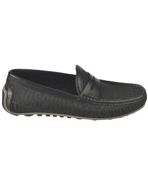 Moschino Leather Loafers - Grey