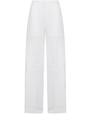 Jil Sander Cotton Palazzo Trousers - White