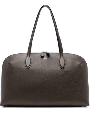 TOTEME Grained Leather Day Tote Bag - Brown