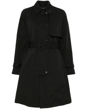 Emporio Armani Cotton Blend Trench Coat - Black