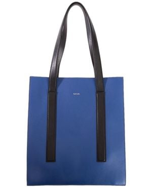 Paul Smith Leather Tote Bag - Blue