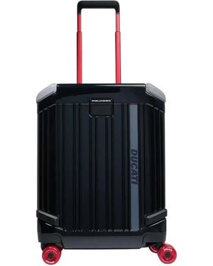 Piquadro Trolley Cabina Slim 4 Ruote - Black