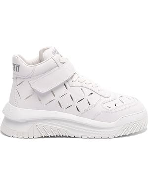 Versace Leather High-Top Trainers For - White