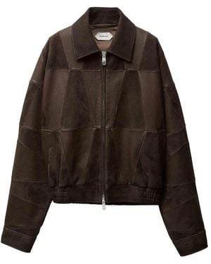 Versace Blouson Leather Leather - Brown