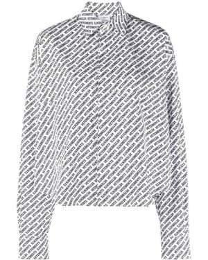 Vetements Cropped Shirt - White