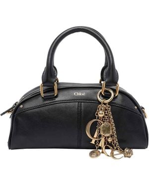 Chloé Small E Bowling Handbag - Black