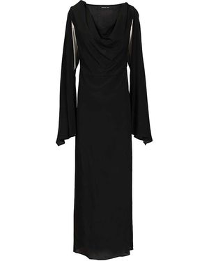 FEDERICA TOSI Long Draped Dress - Black