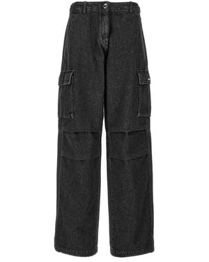 Coperni Denim Wide Leg Cargo Jeans - Black