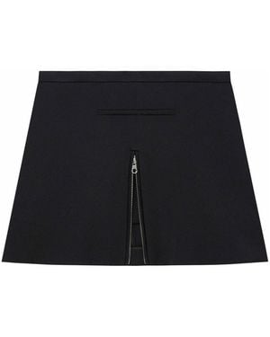 Courreges Tailored Zip-Detail Twill Miniskirt - Black
