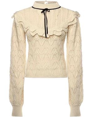 For Love & Lemons Lelia Cotton Top - Natural