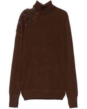Ermanno Scervino Wool Turtleneck Sweater - Brown