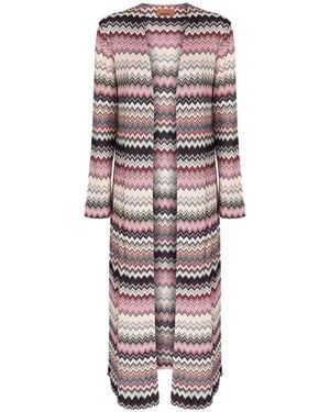 Missoni Zigzag Long Cardigan - White