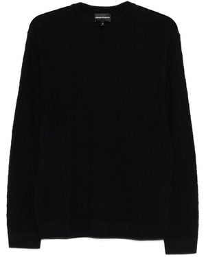 Emporio Armani Suéter Cuello Redondo - Negro