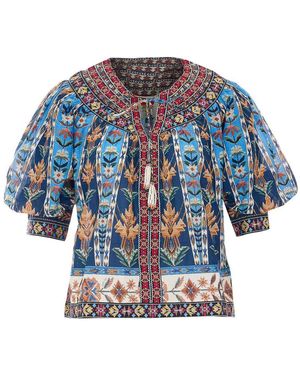 FARM Rio Embroidered Shirt - Blue