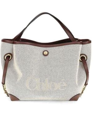 Chloé Small Clover Double Carry Bag - White