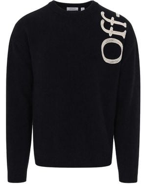 Off-White c/o Virgil Abloh Pull Col Rond - Bleu