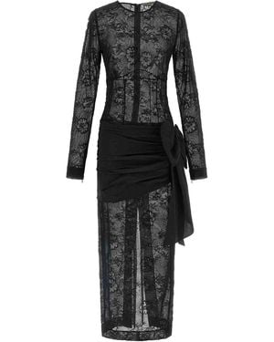 Alessandra Rich Lace Bustier Dress - Black