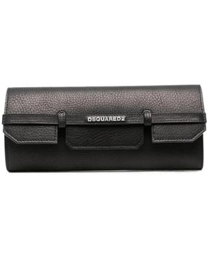 DSquared² Vacchetta Logo Clutch - Gray