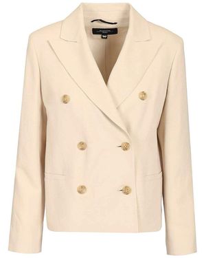 Weekend by Maxmara Double-Breasted Blazer - Natural