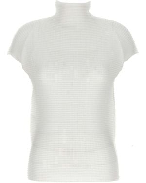 Issey Miyake Woolly Pleats-66' T-Shirt - White