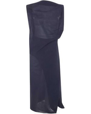 Jacquemus La Robe Drap Midi Dress - Blue