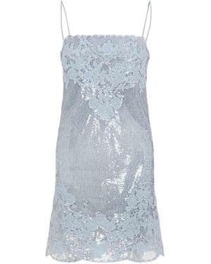 Ermanno Scervino Polyester Mini Dress - Blue