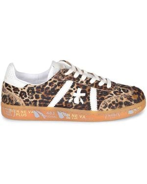 Premiata Trainers Made Of Leopard Print Leather - Brown