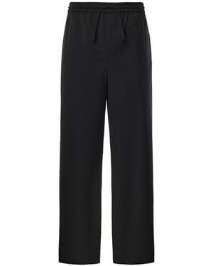 Loewe Wool Drawstring Trousers - Black