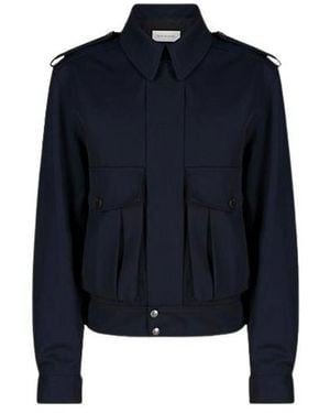 Dries Van Noten Wool Gabardine Jacket - Blue