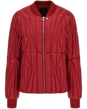 Rick Owens Moncler + 'Geocamo Flight' Down Jacket - Red