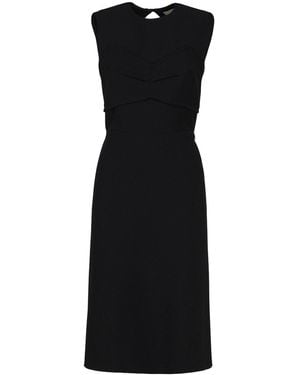 Sportmax Dress With Inlay And Back Cut Out - Black