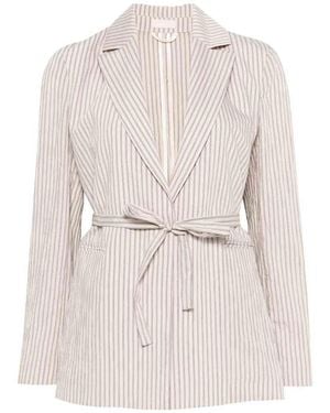 Liu Jo Striped Blazer - Natural