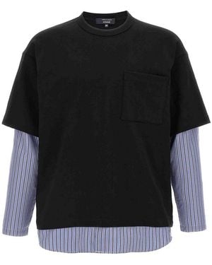 Comme Des Garcons Hommes Plus Shirt Insert T-Shirt - Black