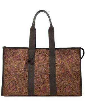 Etro Maxi Arnica Travel Bag - Brown