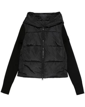 Canada Goose Hybridge Wide Quilt Knit Hoody - Black