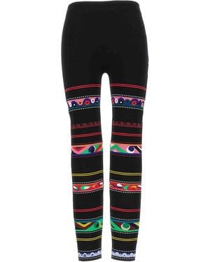 PUCCI Jacquard Patterned Leggings - Black
