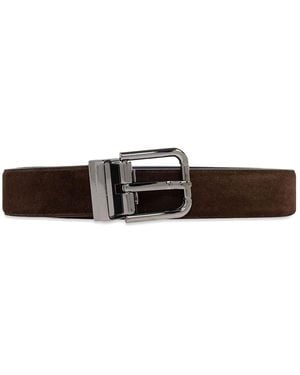 Dolce & Gabbana Dolce&Ampgabbana Leather Belt With Buckle - White