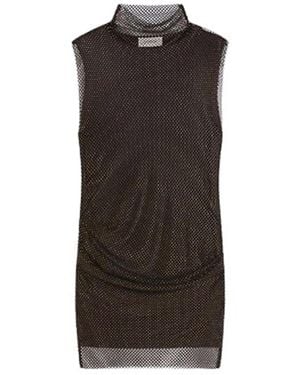 Sportmax Empoli Sleeveless Dress With Rhinestones By - Brown