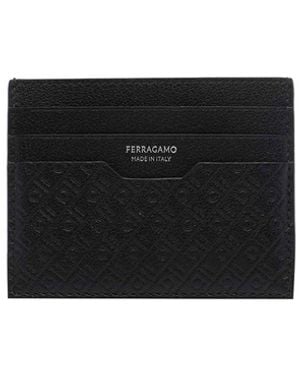 Ferragamo Monogram Cards Holder - Black