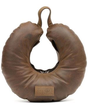 MM6 by Maison Martin Margiela Travel Pillow Leather Shoulder Bag in Brown Lyst