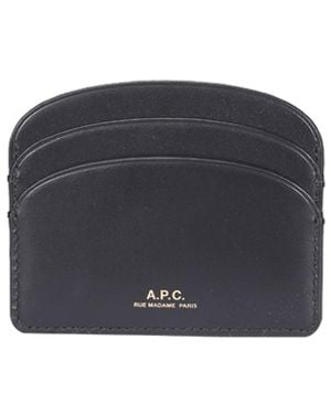A.P.C. Demi-Lune Card Holder - Blue