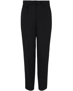 Giorgio Armani Straight Virgin Wool Pants - Black