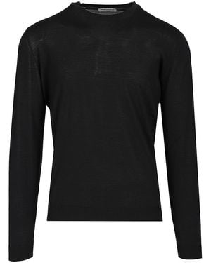 FILIPPO DE LAURENTIIS Super 180S Wool Sweater - Black