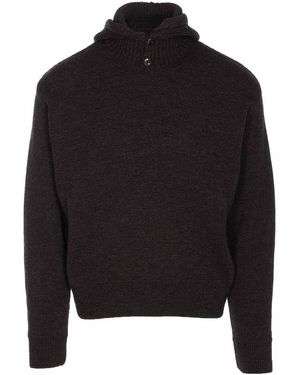 Lemaire Hooded Jumper - Black
