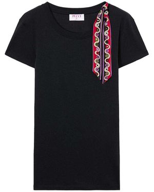 Emilio Pucci Cotton Blend T-Shirt - Black